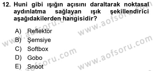  Sayısal Görüntüleme Teknolojileri Dersi 2023 - 2024 Yılı Yaz Okulu Sınav Soruları 12. Soru