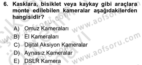  Sayısal Görüntüleme Teknolojileri Dersi 2023 - 2024 Yılı Yaz Okulu Sınav Soruları 6. Soru
