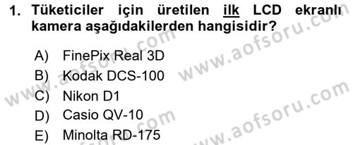  Sayısal Görüntüleme Teknolojileri Dersi 2024 - 2025 Yılı (Vize) Ara Sınav Soruları 1. Soru