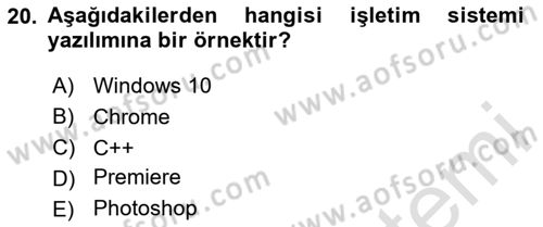  Sayısal Görüntüleme Teknolojileri Dersi 2024 - 2025 Yılı (Vize) Ara Sınav Soruları 20. Soru