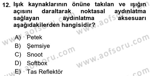  Sayısal Görüntüleme Teknolojileri Dersi 2024 - 2025 Yılı (Final) Dönem Sonu Sınav Soruları 12. Soru