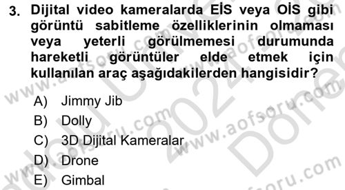  Sayısal Görüntüleme Teknolojileri Dersi 2024 - 2025 Yılı (Final) Dönem Sonu Sınav Soruları 3. Soru
