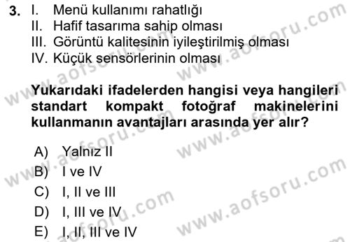  Sayısal Görüntüleme Teknolojileri Dersi 2024 - 2025 Yılı Yaz Okulu Sınav Soruları 3. Soru