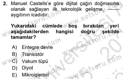  Sayısal Görüntüleme Teknolojileri Dersi 2025 - 2026 Yılı (Vize) Ara Sınav Soruları 2. Soru