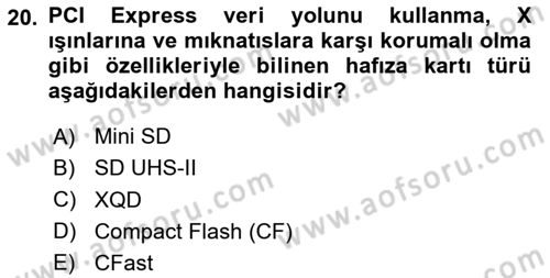  Sayısal Görüntüleme Teknolojileri Dersi 2025 - 2026 Yılı (Vize) Ara Sınav Soruları 20. Soru
