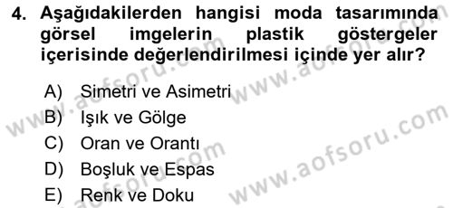 Temel Sanat ve Tasarım Eğitimi Dersi 2021 - 2022 Yılı (Final) Dönem Sonu Sınav Soruları 4. Soru