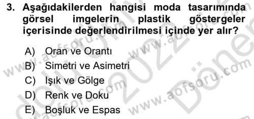 Temel Sanat ve Tasarım Eğitimi Dersi 2022 - 2023 Yılı (Final) Dönem Sonu Sınav Soruları 3. Soru