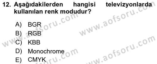 Temel Sanat ve Tasarım Eğitimi Dersi 2023 - 2024 Yılı (Final) Dönem Sonu Sınav Soruları 12. Soru