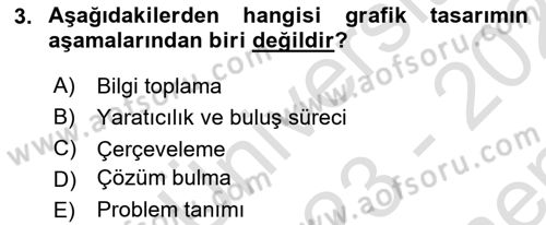 Temel Sanat ve Tasarım Eğitimi Dersi 2023 - 2024 Yılı (Final) Dönem Sonu Sınav Soruları 3. Soru
