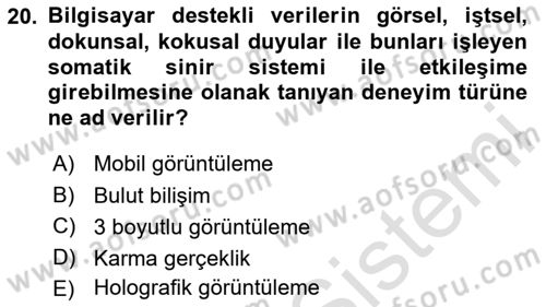 Temel Sanat ve Tasarım Eğitimi Dersi 2023 - 2024 Yılı Yaz Okulu Sınav Soruları 20. Soru