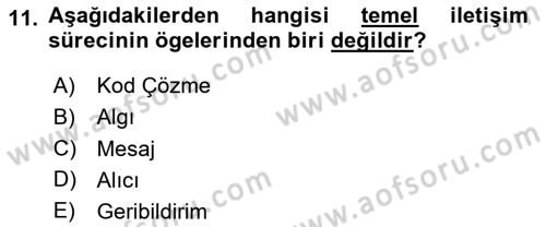 Temel Sanat ve Tasarım Eğitimi Dersi 2024 - 2025 Yılı (Vize) Ara Sınav Soruları 11. Soru