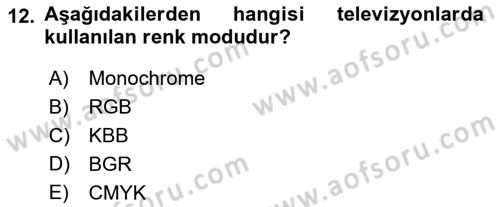 Temel Sanat ve Tasarım Eğitimi Dersi 2024 - 2025 Yılı (Final) Dönem Sonu Sınav Soruları 12. Soru