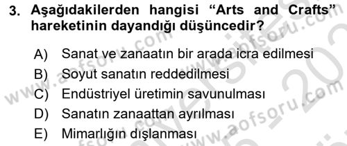 Temel Sanat ve Tasarım Eğitimi Dersi 2025 - 2026 Yılı (Vize) Ara Sınav Soruları 3. Soru