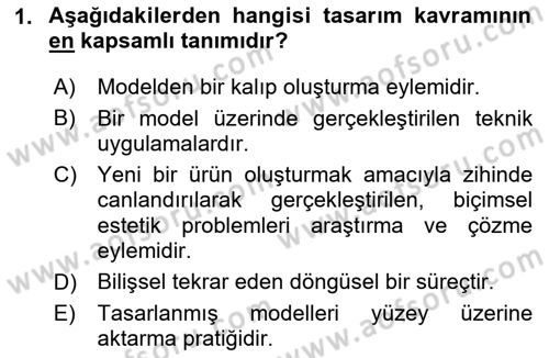 Temel Sanat ve Tasarım Eğitimi Dersi 2025 - 2026 Yılı (Final) Dönem Sonu Sınav Soruları 1. Soru