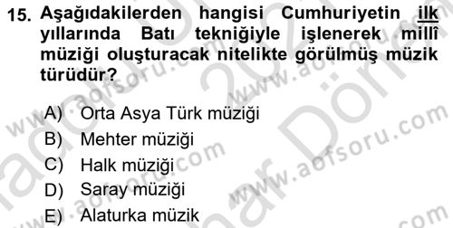 Anadolu Kültür Tarihi Dersi 2021 - 2022 Yılı (Final) Dönem Sonu Sınav Soruları 15. Soru