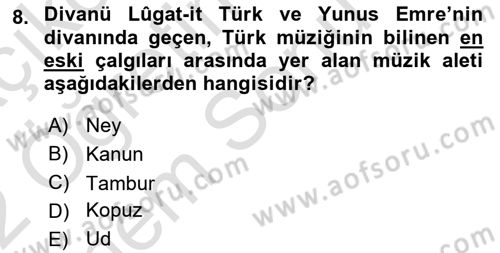 Anadolu Kültür Tarihi Dersi 2021 - 2022 Yılı (Final) Dönem Sonu Sınav Soruları 8. Soru