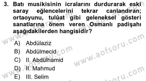 Anadolu Kültür Tarihi Dersi 2021 - 2022 Yılı Yaz Okulu Sınav Soruları 3. Soru