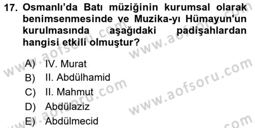 Anadolu Kültür Tarihi Dersi 2025 - 2026 Yılı (Final) Dönem Sonu Sınav Soruları 17. Soru
