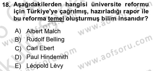 Anadolu Kültür Tarihi Dersi 2025 - 2026 Yılı Yaz Okulu Sınav Soruları 18. Soru