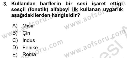 Görsel İletişim ve Tasarım Tarihi Dersi 2021 - 2022 Yılı (Vize) Ara Sınav Soruları 3. Soru