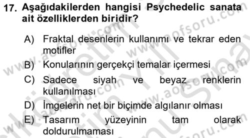 Görsel İletişim ve Tasarım Tarihi Dersi 2021 - 2022 Yılı (Final) Dönem Sonu Sınav Soruları 17. Soru