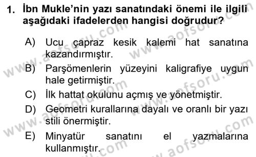 Görsel İletişim ve Tasarım Tarihi Dersi 2021 - 2022 Yılı Yaz Okulu Sınavı 1. Soru