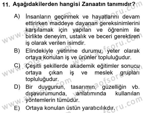 Görsel İletişim ve Tasarım Tarihi Dersi 2021 - 2022 Yılı Yaz Okulu Sınavı 11. Soru