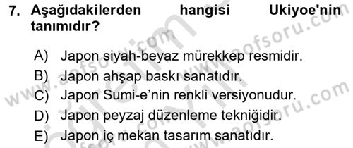 Görsel İletişim ve Tasarım Tarihi Dersi 2021 - 2022 Yılı Yaz Okulu Sınavı 7. Soru