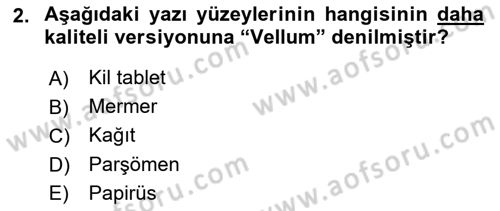 Görsel İletişim ve Tasarım Tarihi Dersi 2022 - 2023 Yılı Yaz Okulu Sınav Soruları 2. Soru