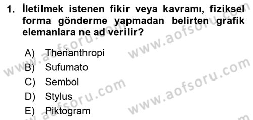Görsel İletişim ve Tasarım Tarihi Dersi 2023 - 2024 Yılı (Final) Dönem Sonu Sınav Soruları 1. Soru