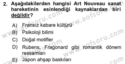 Görsel İletişim ve Tasarım Tarihi Dersi 2023 - 2024 Yılı (Final) Dönem Sonu Sınav Soruları 2. Soru