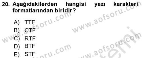 Görsel İletişim ve Tasarım Tarihi Dersi 2023 - 2024 Yılı (Final) Dönem Sonu Sınav Soruları 20. Soru