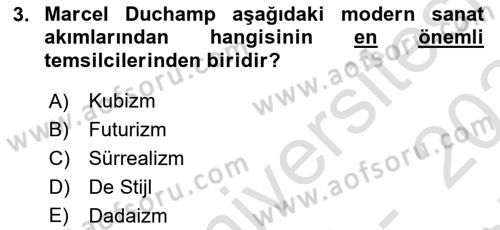 Görsel İletişim ve Tasarım Tarihi Dersi 2023 - 2024 Yılı (Final) Dönem Sonu Sınav Soruları 3. Soru