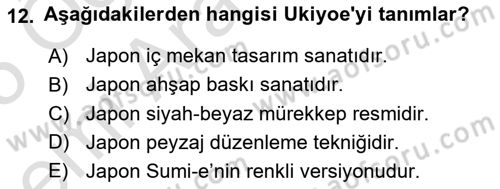 Görsel İletişim ve Tasarım Tarihi Dersi 2024 - 2025 Yılı (Vize) Ara Sınav Soruları 12. Soru