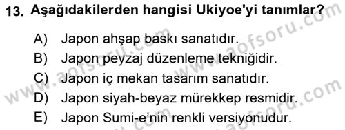 Görsel İletişim ve Tasarım Tarihi Dersi 2025 - 2026 Yılı (Vize) Ara Sınav Soruları 13. Soru