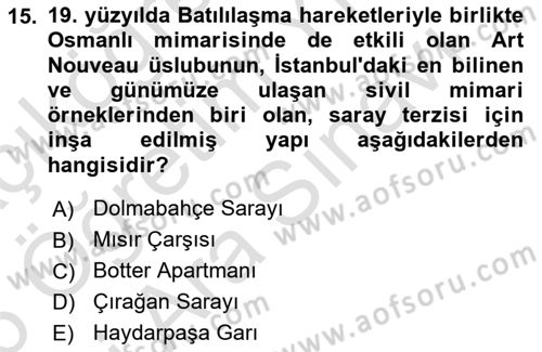 Görsel İletişim ve Tasarım Tarihi Dersi 2025 - 2026 Yılı (Vize) Ara Sınav Soruları 15. Soru
