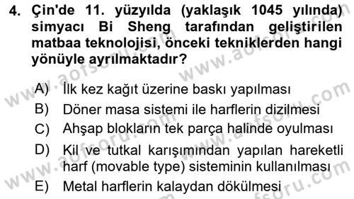 Görsel İletişim ve Tasarım Tarihi Dersi 2025 - 2026 Yılı (Vize) Ara Sınav Soruları 4. Soru