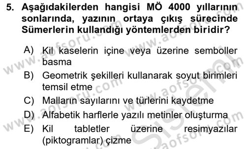 Görsel İletişim ve Tasarım Tarihi Dersi 2025 - 2026 Yılı (Vize) Ara Sınav Soruları 5. Soru