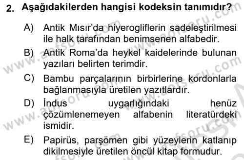 Görsel İletişim ve Tasarım Tarihi Dersi 2025 - 2026 Yılı (Final) Dönem Sonu Sınav Soruları 2. Soru