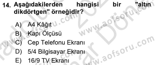 Tipografi Dersi 2021 - 2022 Yılı (Final) Dönem Sonu Sınav Soruları 14. Soru
