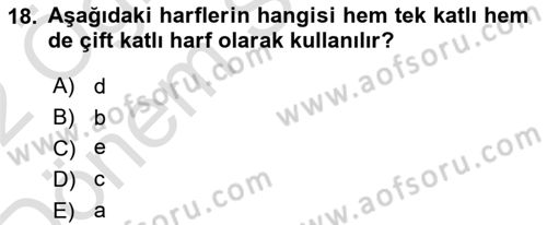 Tipografi Dersi 2021 - 2022 Yılı (Final) Dönem Sonu Sınav Soruları 18. Soru