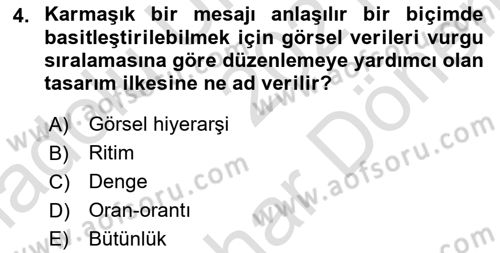 Tipografi Dersi 2021 - 2022 Yılı (Final) Dönem Sonu Sınav Soruları 4. Soru