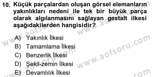 Tipografi Dersi 2022 - 2023 Yılı Yaz Okulu Sınav Soruları 10. Soru