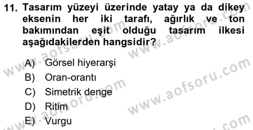 Tipografi Dersi 2022 - 2023 Yılı Yaz Okulu Sınav Soruları 11. Soru