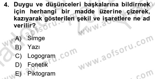 Tipografi Dersi 2022 - 2023 Yılı Yaz Okulu Sınav Soruları 4. Soru