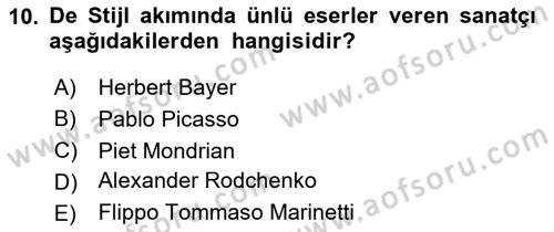 Tipografi Dersi 2023 - 2024 Yılı (Vize) Ara Sınav Soruları 10. Soru