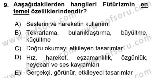 Tipografi Dersi 2023 - 2024 Yılı (Vize) Ara Sınav Soruları 9. Soru