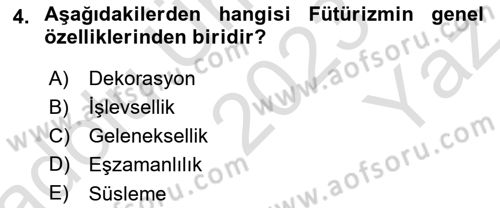 Tipografi Dersi 2023 - 2024 Yılı Yaz Okulu Sınav Soruları 4. Soru