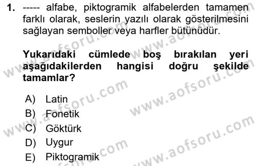 Tipografi Dersi 2024 - 2025 Yılı (Final) Dönem Sonu Sınav Soruları 1. Soru