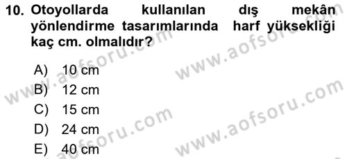 Tipografi Dersi 2024 - 2025 Yılı (Final) Dönem Sonu Sınav Soruları 10. Soru